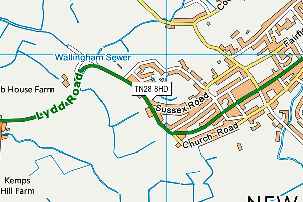 TN28 8HD map - OS VectorMap District (Ordnance Survey) TN28 8HD map - OS VectorMap District (Ordnance Survey)
