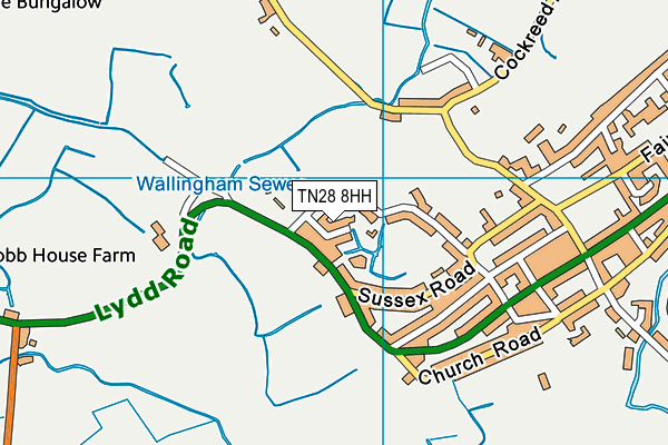 TN28 8HH map - OS VectorMap District (Ordnance Survey) TN28 8HH map - OS VectorMap District (Ordnance Survey)