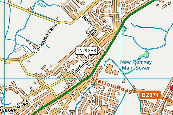 TN28 8HS map - OS VectorMap District (Ordnance Survey)