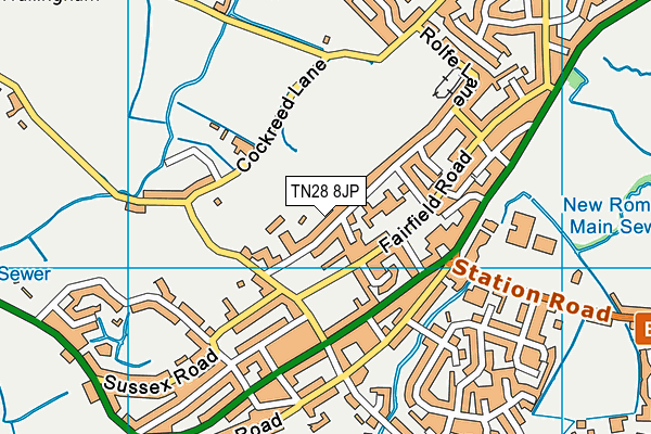 TN28 8JP map - OS VectorMap District (Ordnance Survey) TN28 8JP map - OS VectorMap District (Ordnance Survey)