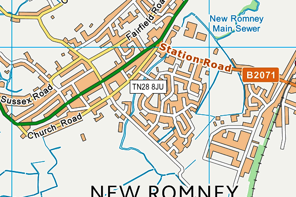 TN28 8JU map - OS VectorMap District (Ordnance Survey)