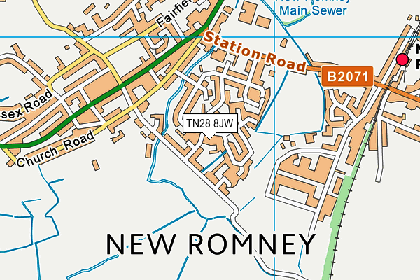 TN28 8JW map - OS VectorMap District (Ordnance Survey)