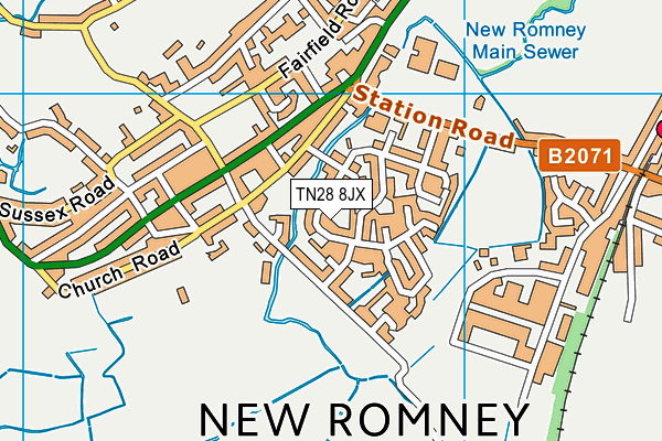 TN28 8JX map - OS VectorMap District (Ordnance Survey)
