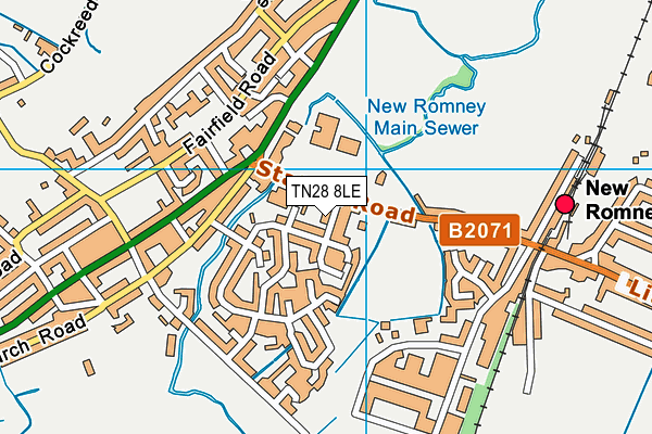 TN28 8LE map - OS VectorMap District (Ordnance Survey) TN28 8LE map - OS VectorMap District (Ordnance Survey)