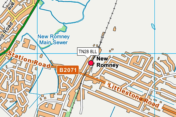 TN28 8LL map - OS VectorMap District (Ordnance Survey) TN28 8LL map - OS VectorMap District (Ordnance Survey)