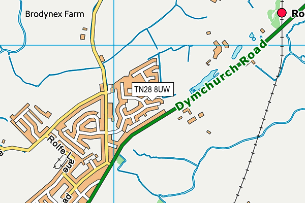 TN28 8UW map - OS VectorMap District (Ordnance Survey)