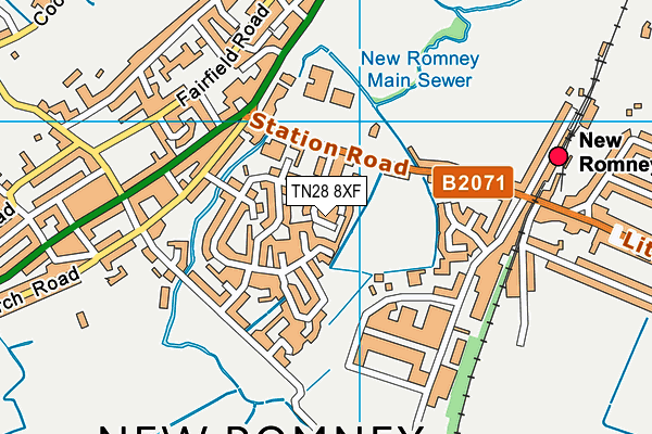 TN28 8XF map - OS VectorMap District (Ordnance Survey)