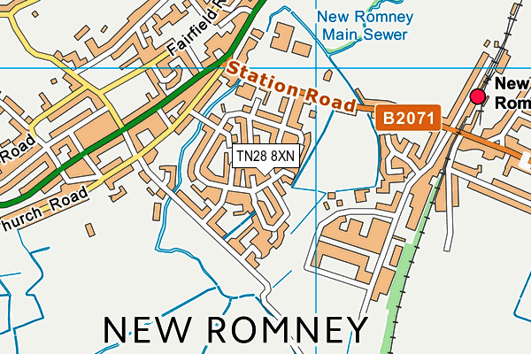 TN28 8XN map - OS VectorMap District (Ordnance Survey)