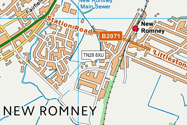 TN28 8XU map - OS VectorMap District (Ordnance Survey)