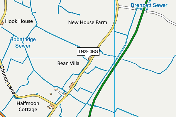 TN29 0BG map - OS VectorMap District (Ordnance Survey) TN29 0BG map - OS VectorMap District (Ordnance Survey)