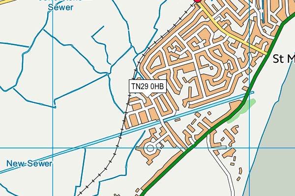 TN29 0HB map - OS VectorMap District (Ordnance Survey) TN29 0HB map - OS VectorMap District (Ordnance Survey)