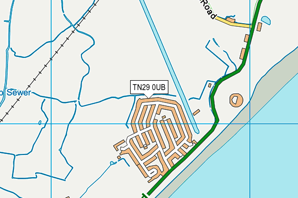 TN29 0UB map - OS VectorMap District (Ordnance Survey) TN29 0UB map - OS VectorMap District (Ordnance Survey)