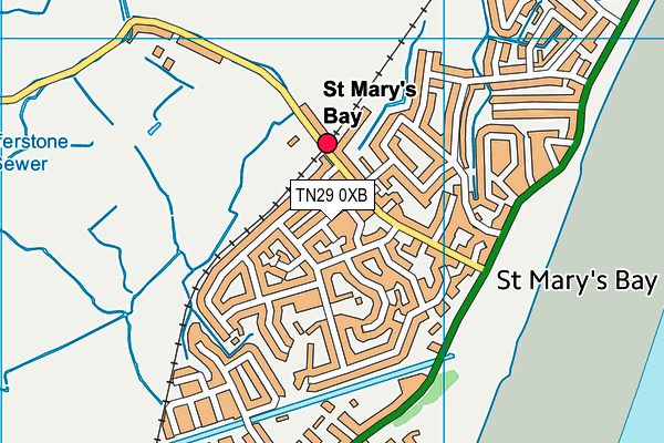 TN29 0XB map - OS VectorMap District (Ordnance Survey)