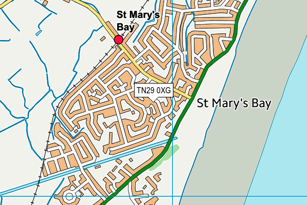 TN29 0XG map - OS VectorMap District (Ordnance Survey)