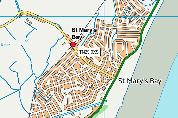 TN29 0XS map - OS VectorMap District (Ordnance Survey)