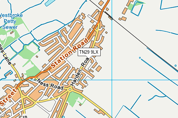 TN29 9LX map - OS VectorMap District (Ordnance Survey) TN29 9LX map - OS VectorMap District (Ordnance Survey)
