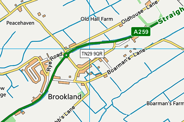 TN29 9QR map - OS VectorMap District (Ordnance Survey) TN29 9QR map - OS VectorMap District (Ordnance Survey)