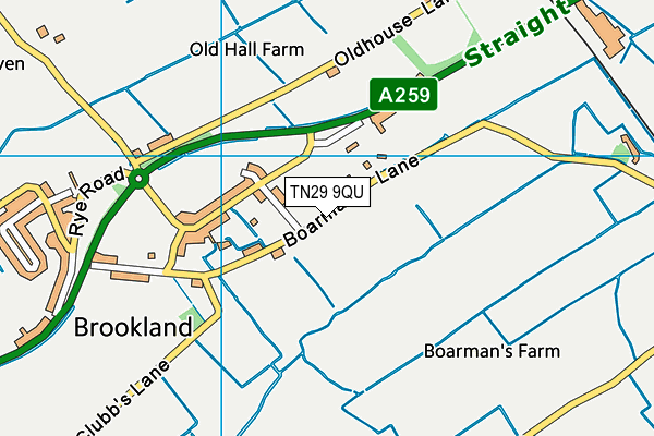 TN29 9QU map - OS VectorMap District (Ordnance Survey) TN29 9QU map - OS VectorMap District (Ordnance Survey)