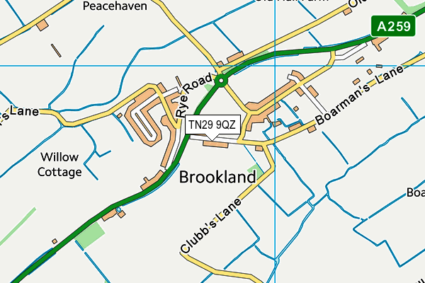 TN29 9QZ map - OS VectorMap District (Ordnance Survey) TN29 9QZ map - OS VectorMap District (Ordnance Survey)