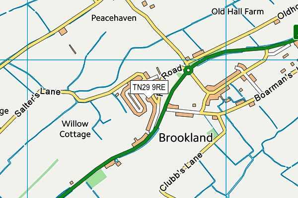 TN29 9RE map - OS VectorMap District (Ordnance Survey) TN29 9RE map - OS VectorMap District (Ordnance Survey)
