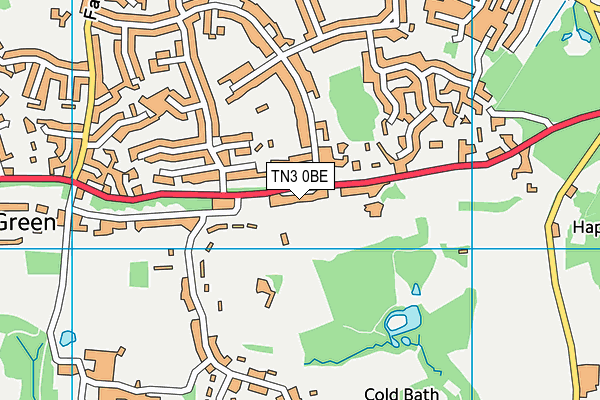 TN3 0BE map - OS VectorMap District (Ordnance Survey) TN3 0BE map - OS VectorMap District (Ordnance Survey)