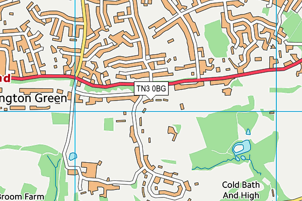 TN3 0BG map - OS VectorMap District (Ordnance Survey) TN3 0BG map - OS VectorMap District (Ordnance Survey)