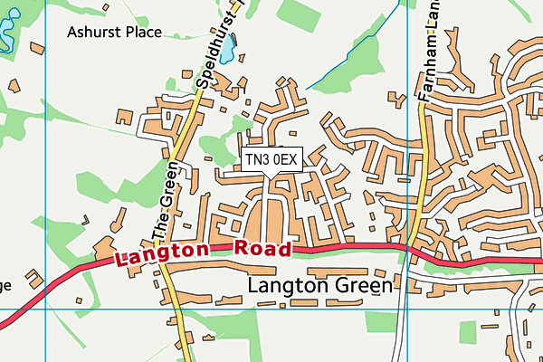 TN3 0EX map - OS VectorMap District (Ordnance Survey) TN3 0EX map - OS VectorMap District (Ordnance Survey)