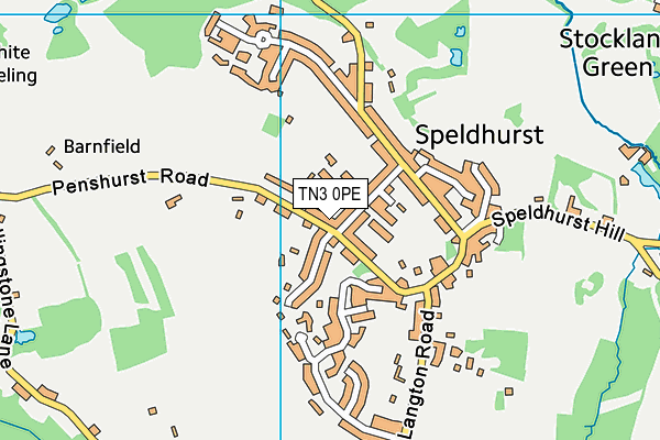 TN3 0PE map - OS VectorMap District (Ordnance Survey) TN3 0PE map - OS VectorMap District (Ordnance Survey)