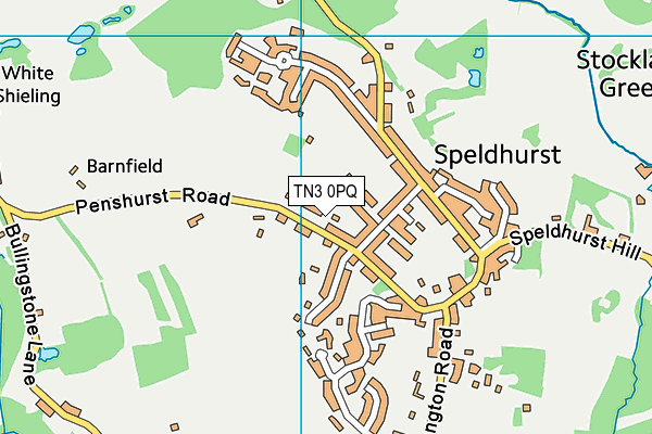 TN3 0PQ map - OS VectorMap District (Ordnance Survey) TN3 0PQ map - OS VectorMap District (Ordnance Survey)