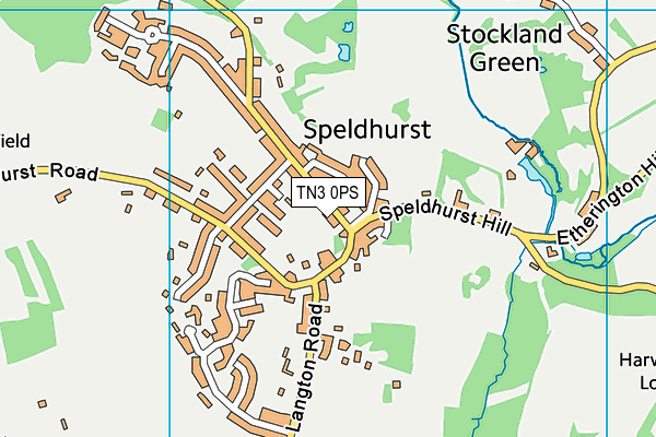 TN3 0PS map - OS VectorMap District (Ordnance Survey) TN3 0PS map - OS VectorMap District (Ordnance Survey)