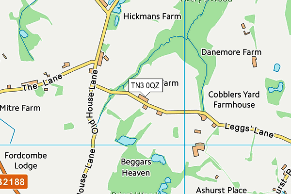 TN3 0QZ map - OS VectorMap District (Ordnance Survey) TN3 0QZ map - OS VectorMap District (Ordnance Survey)