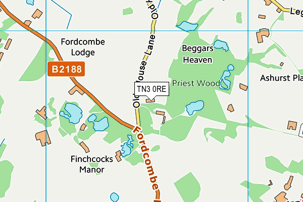 TN3 0RE map - OS VectorMap District (Ordnance Survey) TN3 0RE map - OS VectorMap District (Ordnance Survey)