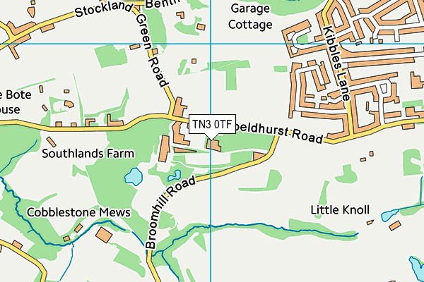 TN3 0TF map - OS VectorMap District (Ordnance Survey) TN3 0TF map - OS VectorMap District (Ordnance Survey)