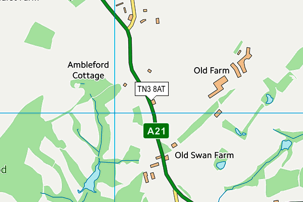 TN3 8AT map - OS VectorMap District (Ordnance Survey) TN3 8AT map - OS VectorMap District (Ordnance Survey)