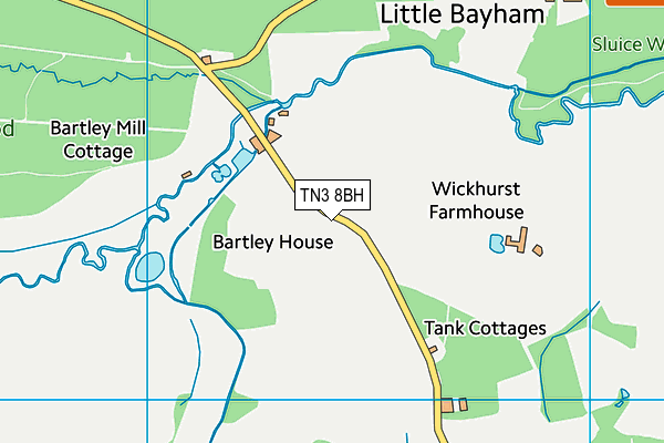 TN3 8BH map - OS VectorMap District (Ordnance Survey)