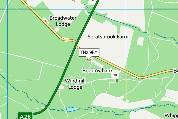TN3 9BY map - OS VectorMap District (Ordnance Survey) TN3 9BY map - OS VectorMap District (Ordnance Survey)