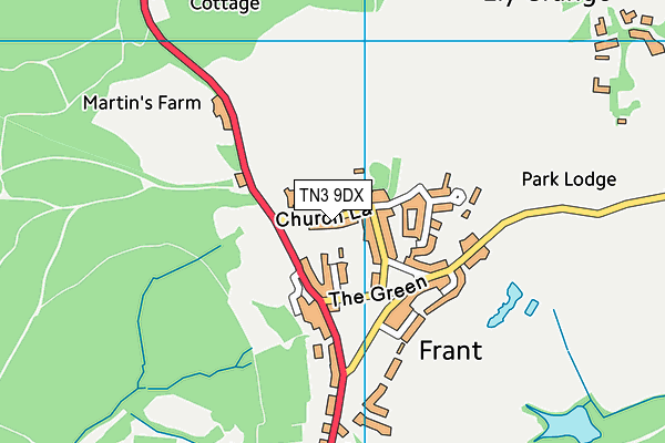 TN3 9DX map - OS VectorMap District (Ordnance Survey)