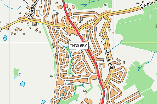 TN30 6BY map - OS VectorMap District (Ordnance Survey) TN30 6BY map - OS VectorMap District (Ordnance Survey)
