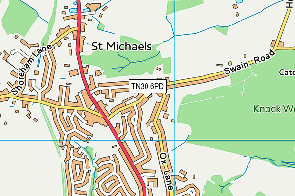 TN30 6PD map - OS VectorMap District (Ordnance Survey) TN30 6PD map - OS VectorMap District (Ordnance Survey)