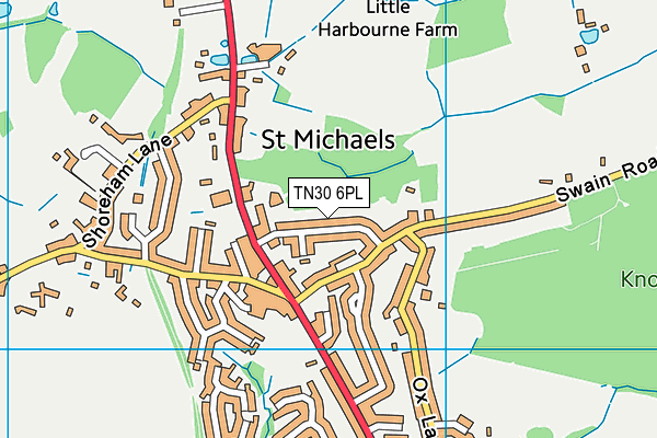 TN30 6PL map - OS VectorMap District (Ordnance Survey) TN30 6PL map - OS VectorMap District (Ordnance Survey)