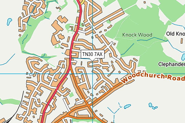 TN30 7AX map - OS VectorMap District (Ordnance Survey) TN30 7AX map - OS VectorMap District (Ordnance Survey)