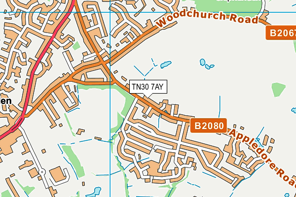 TN30 7AY map - OS VectorMap District (Ordnance Survey) TN30 7AY map - OS VectorMap District (Ordnance Survey)