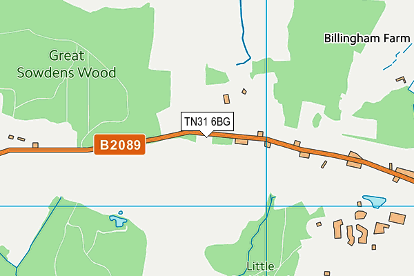 TN31 6BG map - OS VectorMap District (Ordnance Survey) TN31 6BG map - OS VectorMap District (Ordnance Survey)