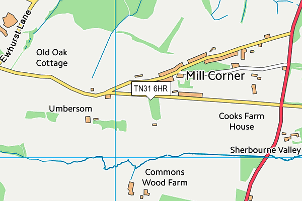 TN31 6HR map - OS VectorMap District (Ordnance Survey) TN31 6HR map - OS VectorMap District (Ordnance Survey)