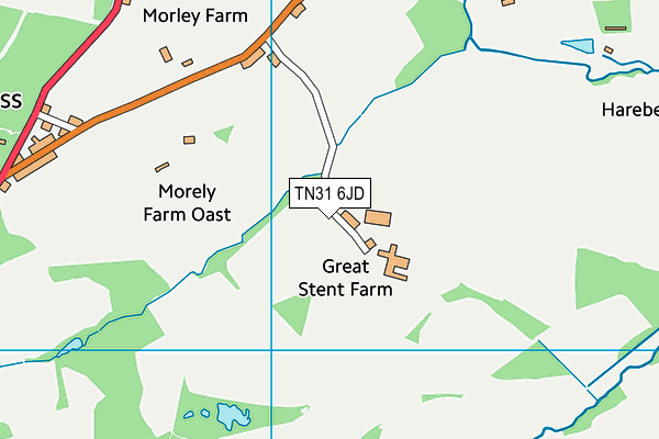 TN31 6JD map - OS VectorMap District (Ordnance Survey) TN31 6JD map - OS VectorMap District (Ordnance Survey)