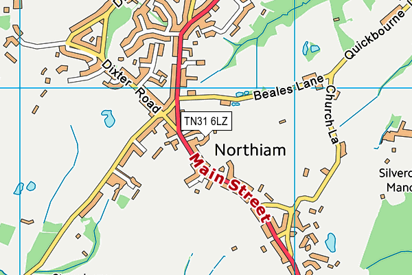 TN31 6LZ map - OS VectorMap District (Ordnance Survey)