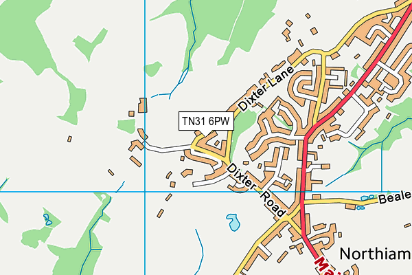 TN31 6PW map - OS VectorMap District (Ordnance Survey) TN31 6PW map - OS VectorMap District (Ordnance Survey)