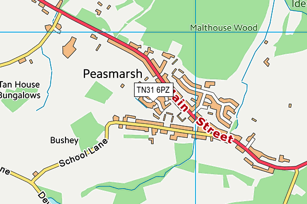 TN31 6PZ map - OS VectorMap District (Ordnance Survey) TN31 6PZ map - OS VectorMap District (Ordnance Survey)