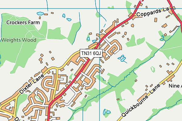 TN31 6QJ map - OS VectorMap District (Ordnance Survey) TN31 6QJ map - OS VectorMap District (Ordnance Survey)