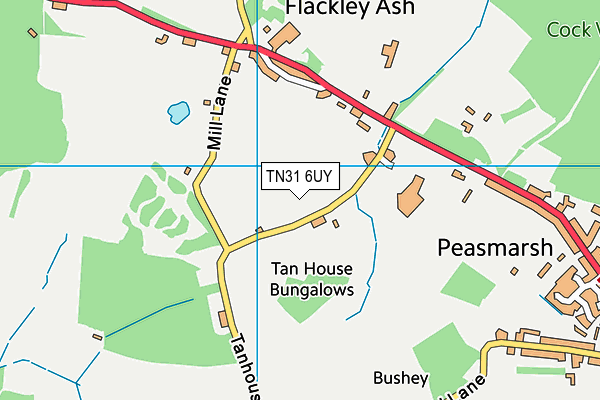 TN31 6UY map - OS VectorMap District (Ordnance Survey)